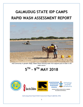 Galmudug State Idp Camps Rapid Wash Assessment Report