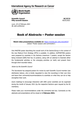 Book of Abstracts – Poster Session