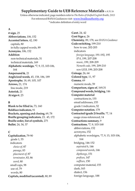 Supplementary Guide to UEB Reference Materials V.8.31.16