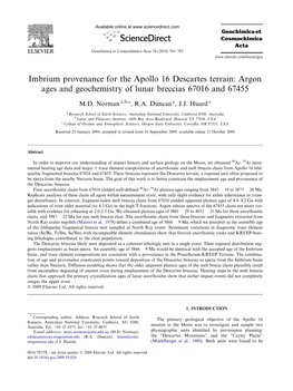 Argon Ages and Geochemistry of Lunar Breccias 67016 and 67455