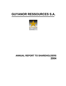 Guyanor Ressources S.A