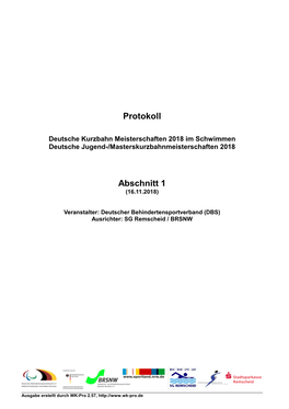 Protokoll Abschnitt 1