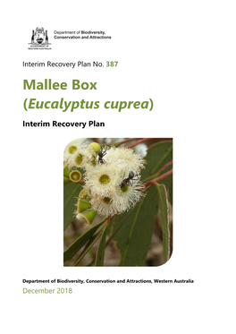 (Eucalyptus Cuprea) Interim Recovery Plan