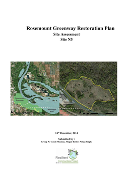 Rosemount Greenway Restoration Plan Site Assessment Site N3