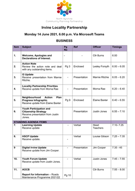 Irvine Locality Partnership