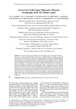 An Overview of the Upper Palaeozoic–Mesozoic Stratigraphy of the NE Atlantic Region