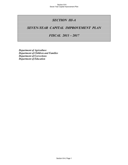 Section Iii-A Seven-Year Capital Improvement