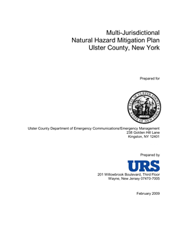 Multi-Jurisdictional Natural Hazard Mitigation Plan Ulster County, New York