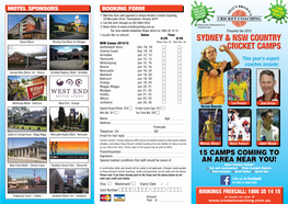 Sydney & Nsw Country Cricket Camps Sydney & Nsw