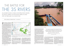 The Battle for the 3S Rivers As Lower Sesan 2 Dam Construction Nears, Activists Warn of Regional Impacts and Step up Pressure on Investors