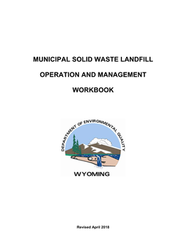 Municipal Solid Waste Landfill Operation and Management Workbook