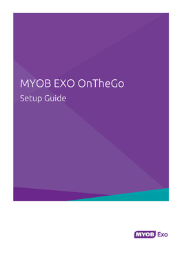 MYOB EXO Onthego Setup Guide