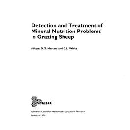 Detection and Treatment of Mineral Nutrition Problems in Grazing Sheep