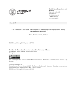 The Unicode Cookbook for Linguists: Managing Writing Systems Using Orthography Profiles