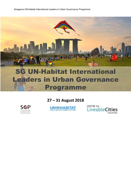SG UN-Habitat International Leaders in Urban Governance Programme