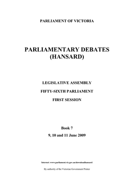 Parliamentary Debates (Hansard)