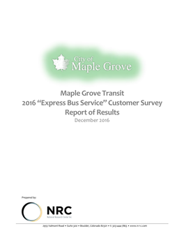 Maple Grove Transit 2016 “Expressbusservice”