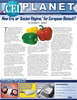 For European Biotech? Continued from Page 1 Around the World, Including the French Academies of Science by the Fact That the Complainants Did Not Challenge Them