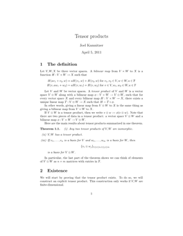 Tensor Products