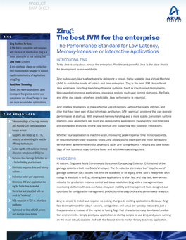 Zing:® the Best JVM for the Enterprise
