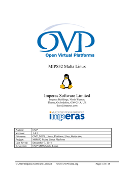 MIPS32 Malta Linux