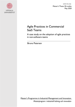 Agile Practices in Commercial Saas Teams