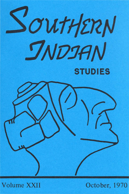 Southern Indian Studies, Vol. 22