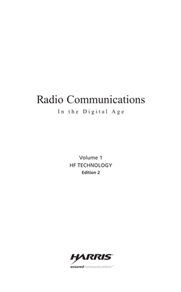 Radio Communications in the Digital Age