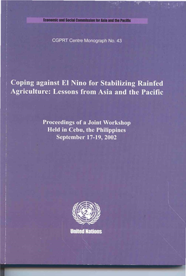 Coping Against El Nino for Stabilizing Rainfed Agriculture