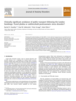 Clinically Significant Avoidance of Public