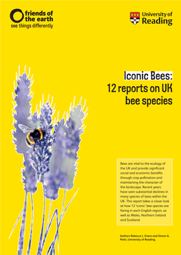 Iconic Bees: 12 Reports on UK Bee Species