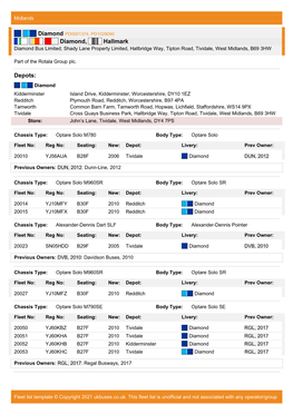 Diamond, Hallmark Diamond Bus Limited; Shady Lane Property Limited, Hallbridge Way, Tipton Road, Tividale, West Midlands, B69 3HW