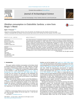 Obsidian Consumption in Chalcolithic Sardinia: a View from Bingia ’E Monti