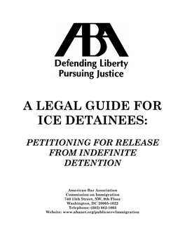 A Legal Guide for Ice Detainees