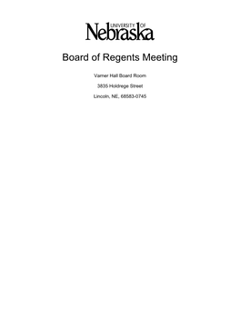 Board of Regents Meeting