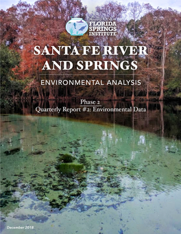 Santa Fe River and Springs Environmental Analysis