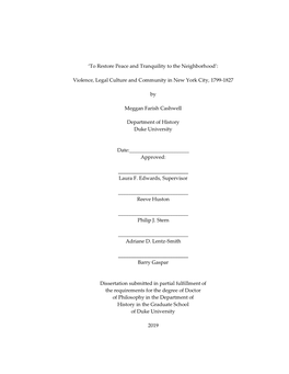 Duke University Dissertation Template