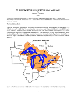 AN OVERVIEW of the GEOLOGY of the GREAT LAKES BASIN by Theodore J