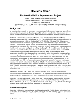 Rio Costilla Habitat Improvement Project