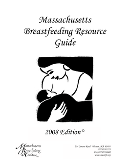 Massachusetts Breastfeeding Resource Guide