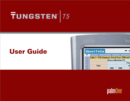 User Guide for the Tungsten™ T5 Handheld (V 1.1)