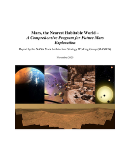 Mars, the Nearest Habitable World – a Comprehensive Program for Future Mars Exploration