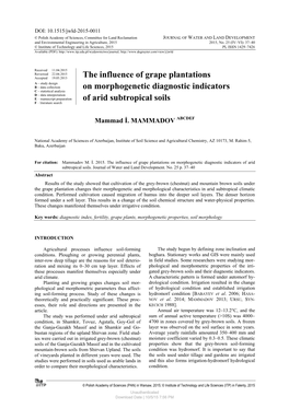 The Influence of Grape Plantations on Morphogenetic Diagnostic Indicators of Arid Subtropical Soils