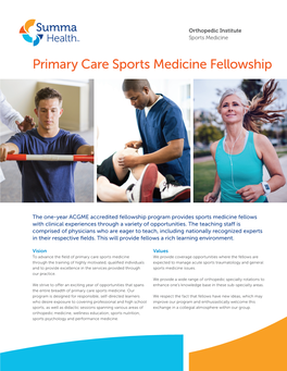 Sports Medicine Flyer