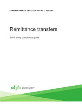 CFPB: Remittance Transfers Small Entity Compliance Guide