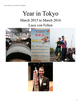 Luca Von Felten Final Report from Tokyo