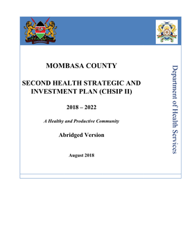 Second Health Strategic and Investment Plan (Chsip Ii)