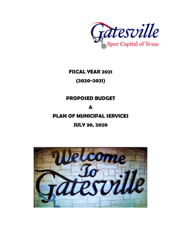 20-21 Proposed Budget Narrative