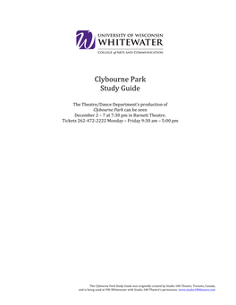 Clybourne Park Study Guide