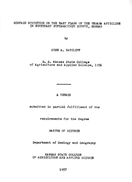 Surface Structure on the East Flank of the Ne:Aha Anticline in Northeast Pottawatomie County, Kansas